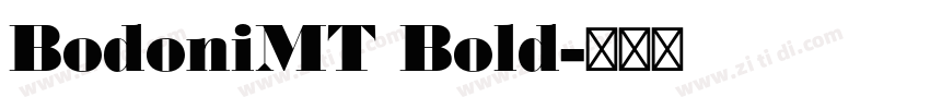 BodoniMT Bold字体转换